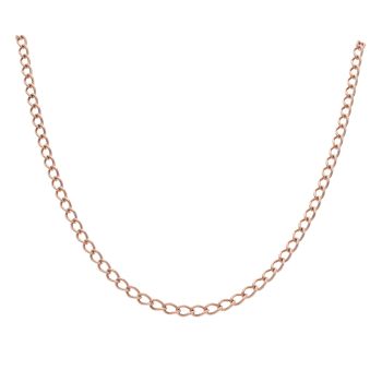 9ct Rose Gold Curb Chain 22"