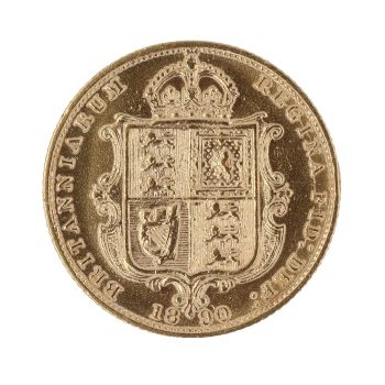 1890 Victoria Jubilee Head UK Half Sovereign Coin