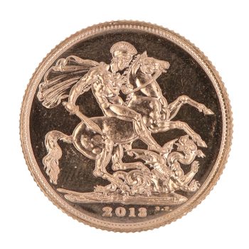2013 Elizabeth II Fourth Portrait UK Full Sovereign Coin