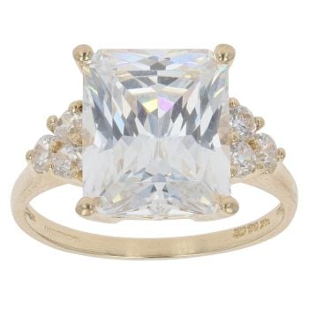 14ct Yellow Gold Cubic Zirconia Dress Ring