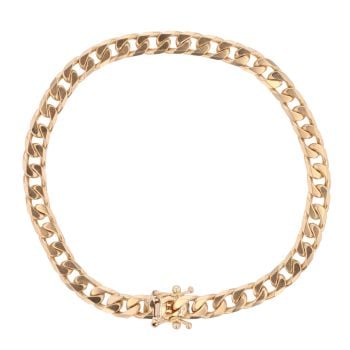 9ct Yellow Gold Curb Bracelet 8"