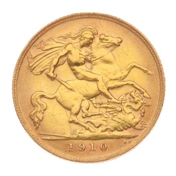 1910 Edward VII Half Sovereign Coin