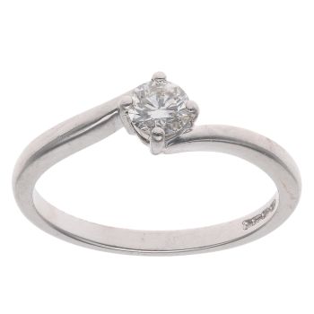 18ct White Gold 0.35ct Brilliant Cut Diamond Solitaire Ring