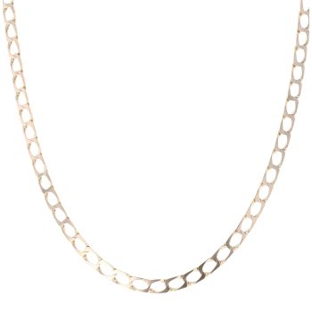 9ct Yellow Gold Square Curb Chain 20"