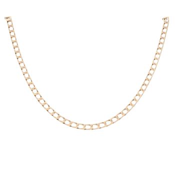 9ct Yellow Gold Square Curb Chain 24"