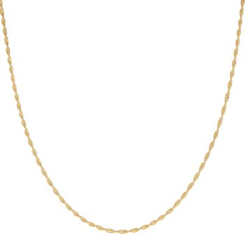 22ct Yellow Gold Twist Box Chain 18"