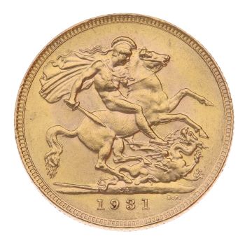 1913 George V Large Head South Africa Full Sovereign Coin