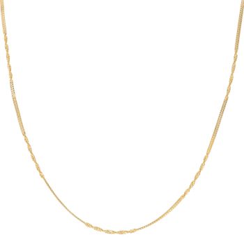 22ct Yellow Gold Twist Box Chain 18"