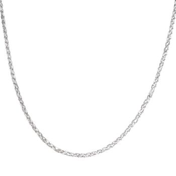 9ct White Gold Fancy Chain 16"