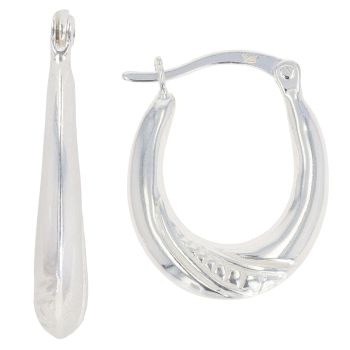 Silver Creole Hoop Earrings
