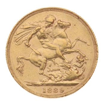 1889 Victoria Full Sovereign Coin