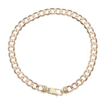 9ct Yellow Gold Curb Bracelet 8.5"