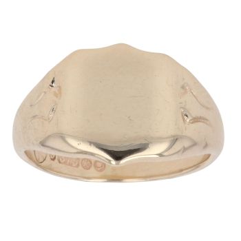 9ct Yellow Gold Shield Signet Ring
