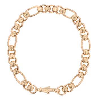 9ct Yellow Gold Rollerball Bracelet 8"