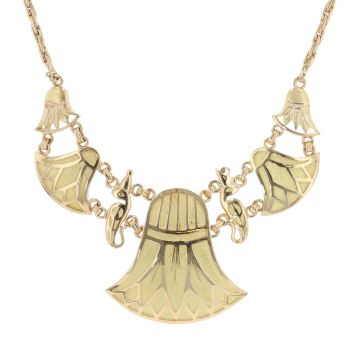 18ct Yellow Gold Bell Collarette 18"