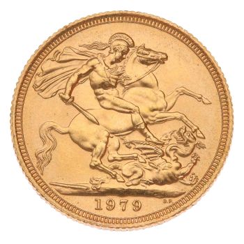 1979 Elizabeth II Decimal Portrait UK Full Sovereign Coin
