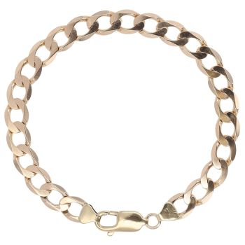 9ct Yellow Gold Curb Bracelet 7.5"