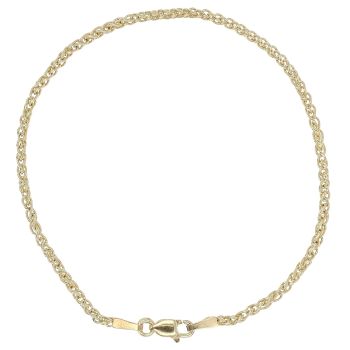 14ct Yellow Gold Wheat Bracelet 7"