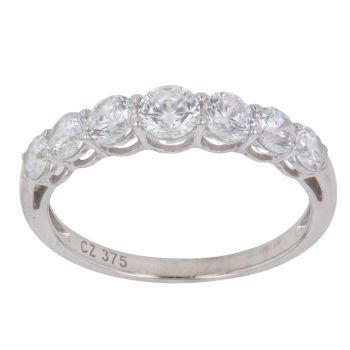 9ct White Gold Cubic Zirconia Fancy Ring