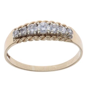 9ct Yellow Gold Cubic Zirconia Eternity Ring