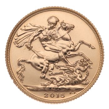 2015 Elizabeth II Fourth Portrait UK Full Sovereign Coin