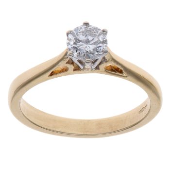 18ct Yellow Gold 0.60ct Brilliant Cut Diamond Solitaire Ring