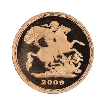 2009 Elizabeth II Fourth Portrait UK Half Sovereign Coin Proof Boxed