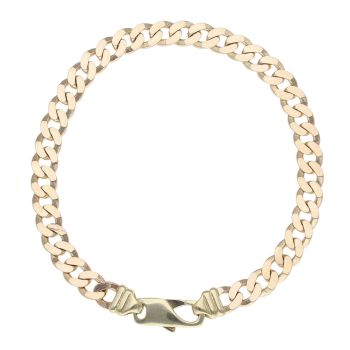 9ct Yellow Gold Curb Bracelet 8"