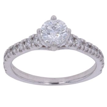 Platinum 0.77ct Brilliant Cut Diamond Solitaire Ring