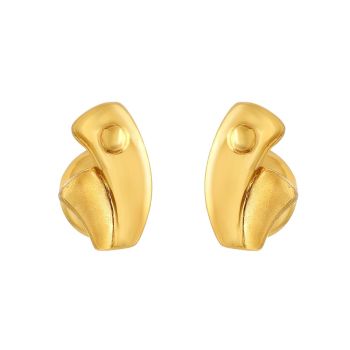 22ct Yellow Gold Fancy Plain Studs Earring