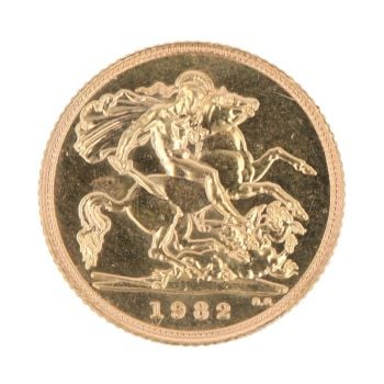 1982 Elizabeth II Half Sovereign Coin