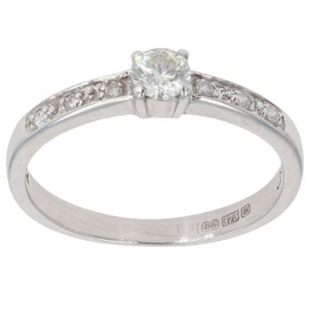 9ct White Gold 0.25ct Diamond Solitaire Ring
