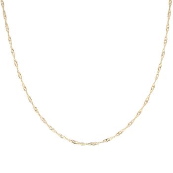 9ct Yellow Gold Twist Chain 16"
