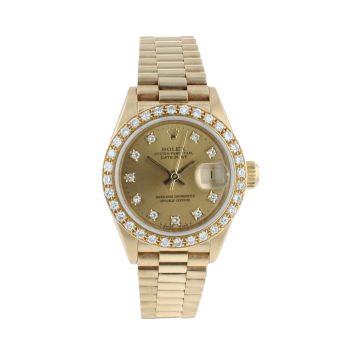 Rolex Custom Datejust Pre Owned Watch Ref 69178