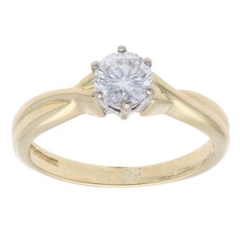 18ct Yellow Gold 0.50ct Diamond Solitaire Ring