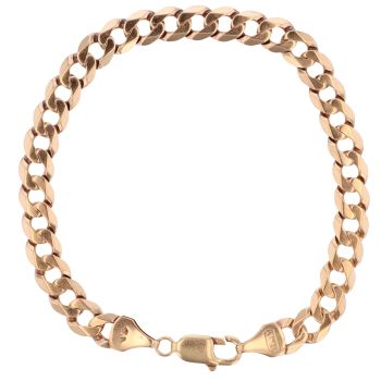 9ct Yellow Gold Curb Bracelet 9"