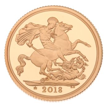 2018 Elizabeth II Fifth Portrait Sapphire Jubilee 65 Years UK Full Sovereign Coin