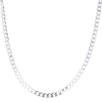Silver Curb Chain 22"