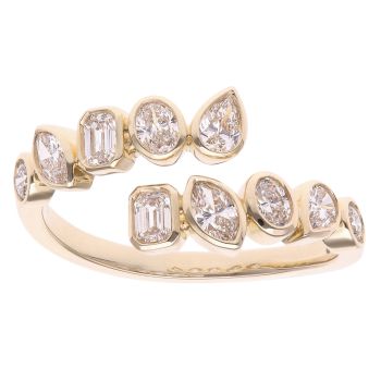 9ct Yellow Gold 0.93ct Mixed Cut Lab Grown Diamond Fancy Ring