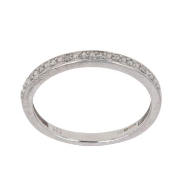 9ct White Gold 0.04ct Brilliant Cut Diamond Eternity Ring