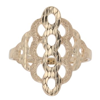 9ct Yellow Gold Patterned Cut Out Fancy Ring