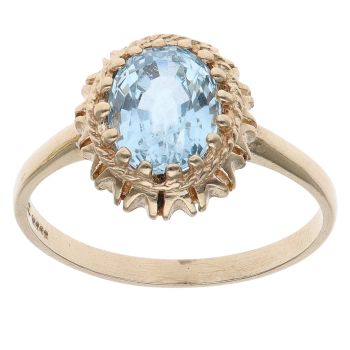 9ct Yellow Gold Topaz Single Stone Ring