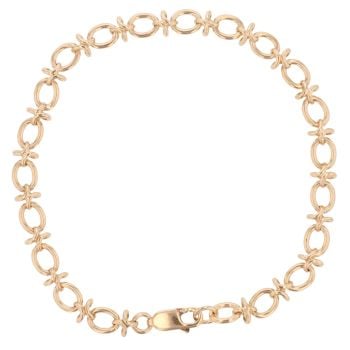 9ct Yellow Gold Fancy Bracelet 8"