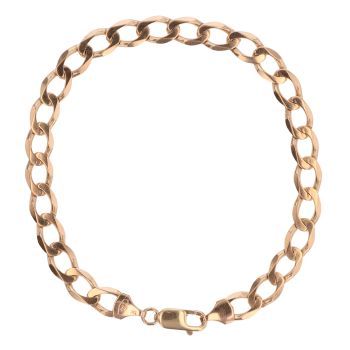 9ct Yellow Gold Curb Bracelet 9"