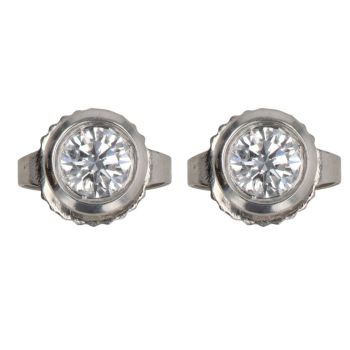 Tiffany & Co Platinum 0.33ct Brilliant Cut Elsa Peretti Diamond Solitaire Stud Earrings