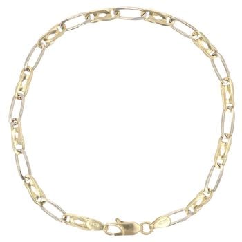 18ct Yellow and White Gold Fancy Bracelet 8"