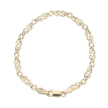 9ct Yellow Gold Fancy Bracelet 7"