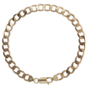 9ct Yellow Gold Curb Bracelet 8"