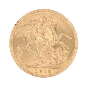 1915 George V Full Sovereign Coin