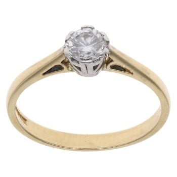 18ct Yellow Gold 0.40ct Brilliant Cut Diamond Solitaire Ring